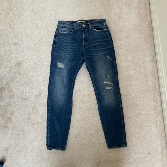 Zara denim ripped blue jeans - Picture 2 of 7